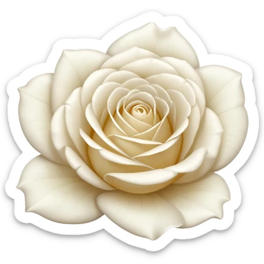 white rose, without green leaves, just flower sticker