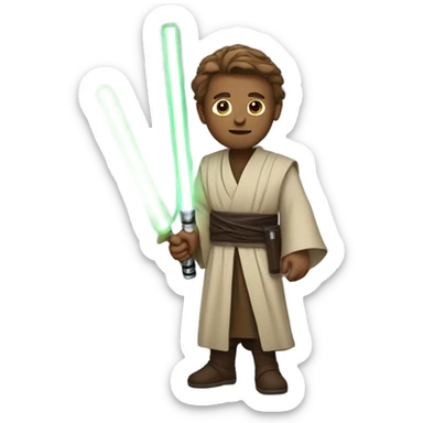 Jedi with lightsaber sticker