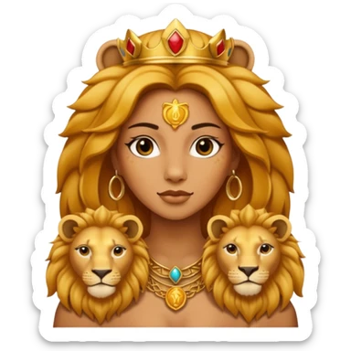 Leo woman zodiac sticker