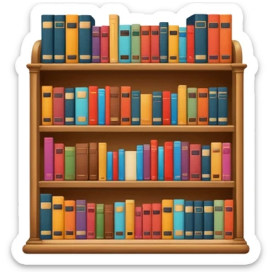 aestetic bookshelf y2k style sticker