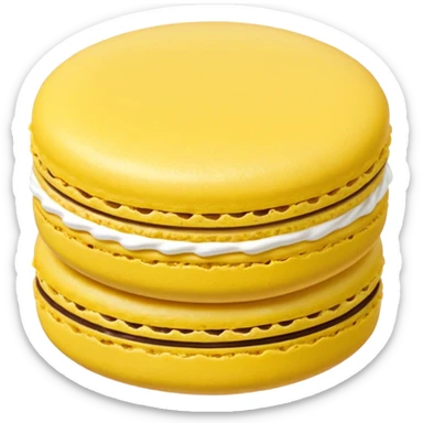 macaron jaune seul sticker