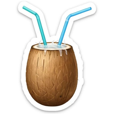 summer beach coconut drink sticker