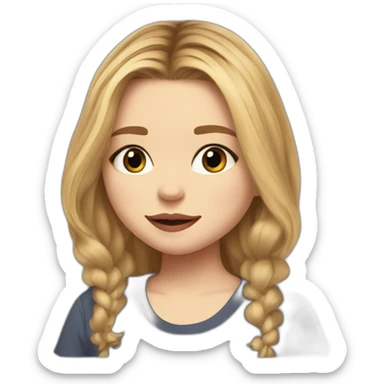 chloë grace moretz cartoon wearing tee sticker