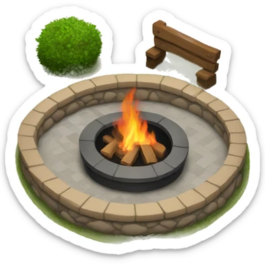 Cozy fire pit  sticker