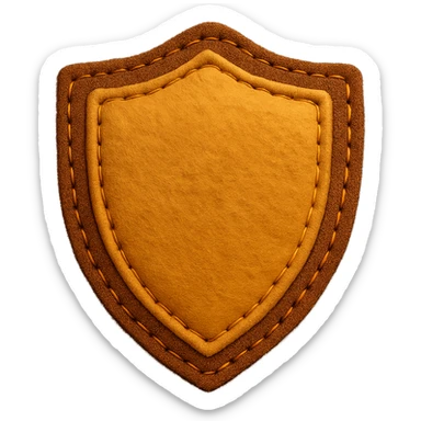 <StylePrompt>
  <Name>Felt Appliqué Plush Style</Name>
  <Description>A soft, handcrafted look inspired by plush felt fabric with visible stitching and a padded 3D texture, rendered on a solid black background.</Description>
  <VisualProperties>
    <Material>Felt</Material>
    <Texture>Soft, fuzzy, with slight fiber detail</Texture>
    <Stitching>
      <Type>Thick thread</Type>
      <Color>Orange or slightly darker tone than fabric</Color>
      <Pattern>Uniform running stitch along outer edge</Pattern>
    </Stitching>
    <Padding>High, plush-like 3D depth</Padding>
    <Edges>Rounded corners</Edges>
    <ColorPalette>
      <Primary>Warm yellow/orange tones</Primary>
      <Accent>Brown or dark orange for facial features and outline</Accent>
      <Background>Black</Background>
    </ColorPalette>
  </VisualProperties>
  <Rendering>
    <Lighting>Soft, even studio lighting</Lighting>
    <Shadows>Subtle drop shadows for depth</Shadows>
    <Perspective>Flat front-facing, symmetrical if applicable</Perspective>
  </Rendering>
  <Applicability>
    <SubjectType>Any object, animal, or letterform</SubjectType>
    <OutputFormat>Icon, emoji, patch-style graphic</OutputFormat>
  </Applicability>
</StylePrompt>

{subject} = shield sticker