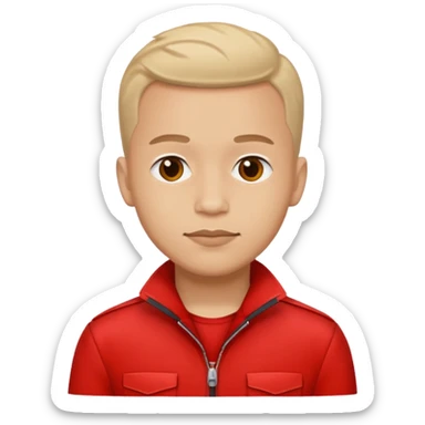 I want a emoji of a character Berlin from money heist. With his costume  no mask  sticker