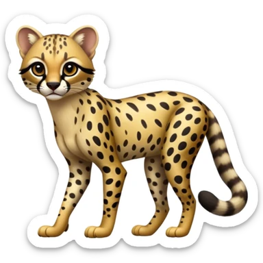 Genet-Ocelot-Cheetah-hybrid, full body sticker