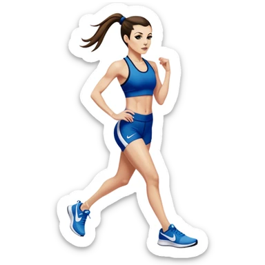 Melanie chisholm with a high ponytail wearing glamorous tight fitting athletic attire and Nike shoes sticker