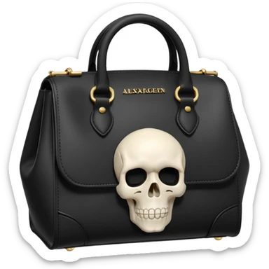 Alexander mcqueen Skull bag, hyperrealism  sticker