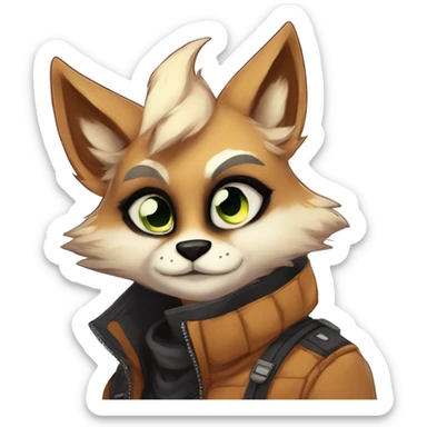 Edgy modern anthro furry by Falvie, LiLaiRa, griffsnuff, AngieWolf sticker