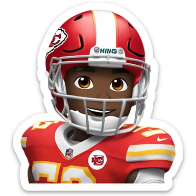 Shai Gilgeous Alexander in a Kansas City chiefs uniform sticker