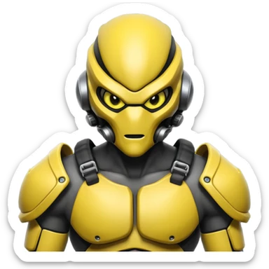 insectoid alien MMA fighter portrait, head and shoulders only, armored exoskeleton skin, sharp eyes, combat gloves, aggressive stance, 3D cartoon, mobile game icon style, clean background, no text, no watermark
 sticker