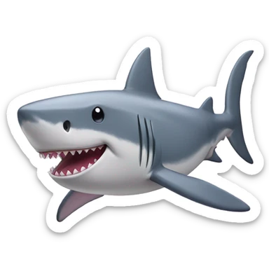 Shark with a pink tutu and tiara  sticker