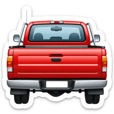 Red 1999 hilux with a full steel tray sticker