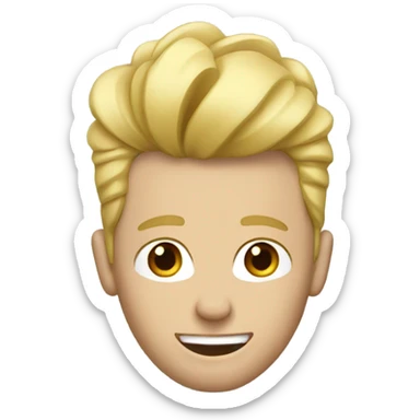 Blonde male with quiff sticker