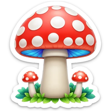  psychedelic party mushroom  sticker