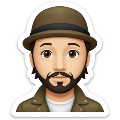 AJ McLean with dark brown hair sticker