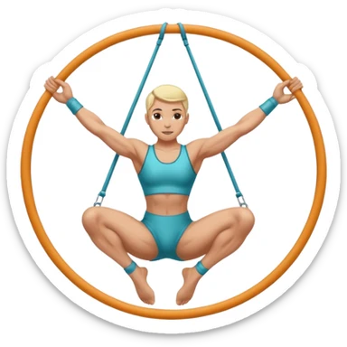 aerial hoop aerialist no colour  sticker