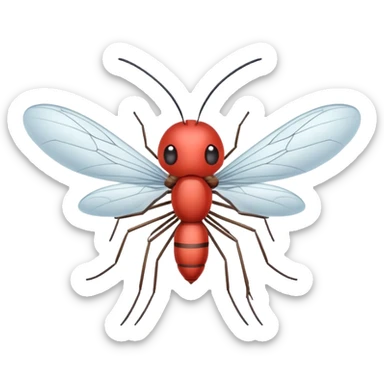 A big kawaii cute chibi Mosquito sticker