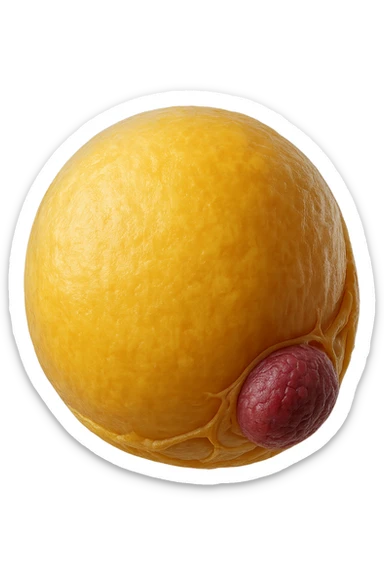 adipocita giallo (cellula di grasso anatomica realistica in 3d) sticker