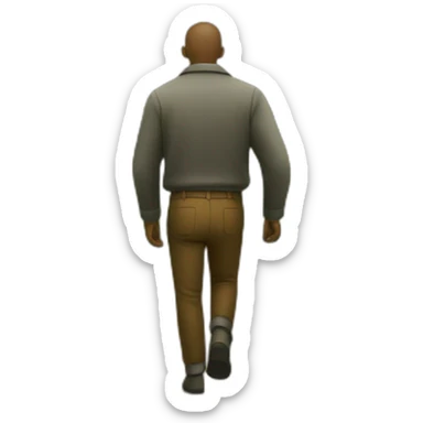 A men Giant walking through vast fields sticker
