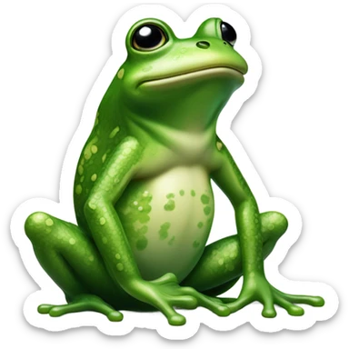 Wealthy frog sticker