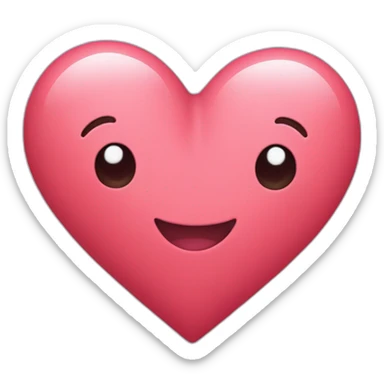 Heart with a sweet face and arms and legs coming out of it sticker