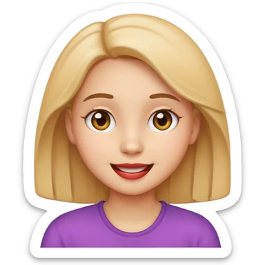 Obsessed girl emoji seems cute but lost in the love sticker