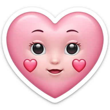 Baby pink heart emoji sticker