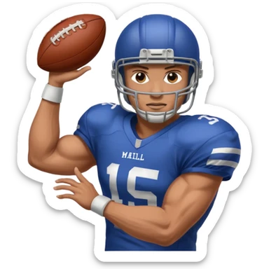 American Football player sketched out arm sticker