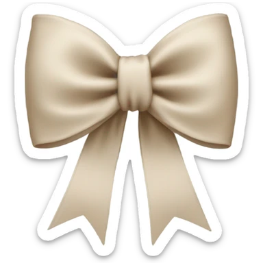 Beige bow AESTHETIC sticker