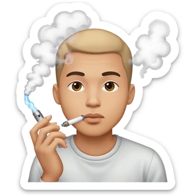 Man vaping  sticker
