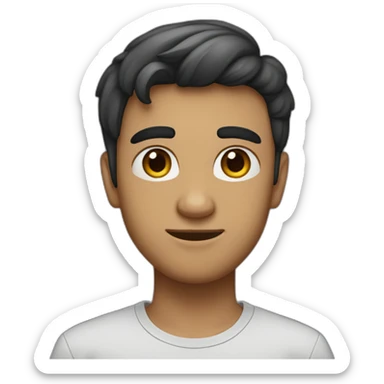 Generate a boys imoji who is thin tall and fair skinned, his name is pashva mehta sticker