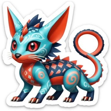  exotic tropical cyber-Sleuth-Loyd-Garmaddon-Litten-Linoone-Noibat-Fakémon-Pokémon-Vernid-creature sticker