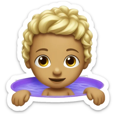 Bébé dans la piscine  sticker