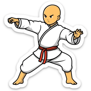 kung fu hero sticker