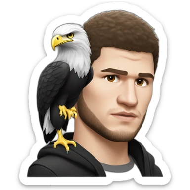 Khabib nurmagomedov with eagle sticker