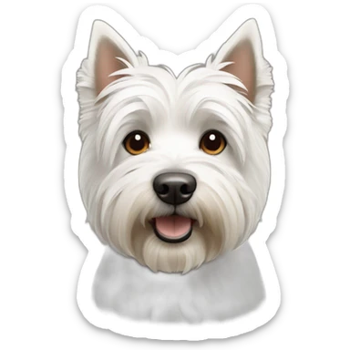 West Highland White Terrier and brown gray boomer dog sticker
