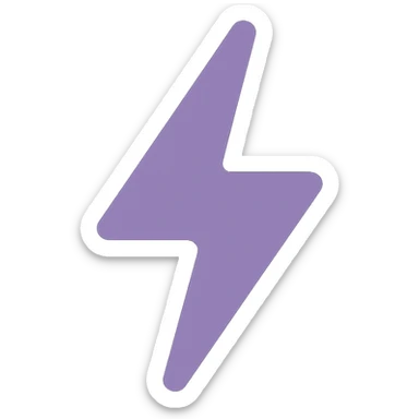 A dull purple Thunderbolt sticker