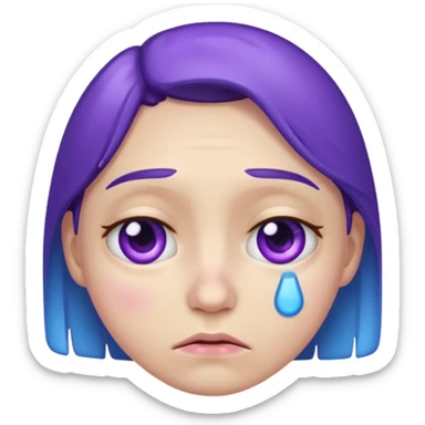 sad emoji with bruise under eye
no i would like skmilar to smiling face holding up tearsnot tears just bruise sticker