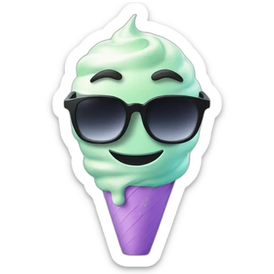lightyear with sunglasses eat icecream sticker