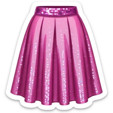 pink sparkly skirt sticker