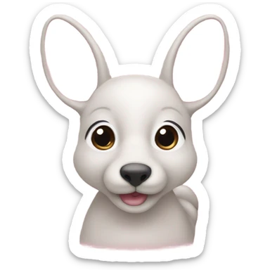 Orelhas de coelho com um lacinho rosa  sticker