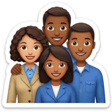 Foursome mmff emoji of black people enony sticker