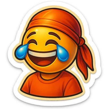 lol face laughing crying
orange shirt
make him smile
Change His durag To orange sticker