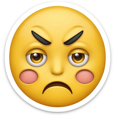 Emoji that looks fed up sticker