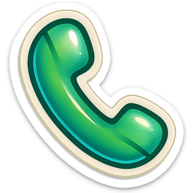 cartoon style sticker of a single phone symbol, simple and clear, no text sticker