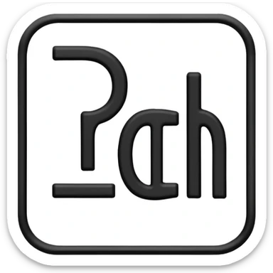 the word "RCH" on a sign with no other letters, words, or numbers sticker