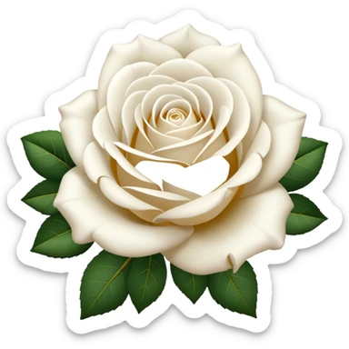 white roses only sticker