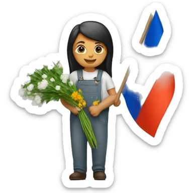 florist with Armenian flag sticker